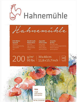 Hahnemühle Aquarellblock 30 x 40 cm 20 Blatt weiß (10628028)