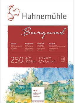 Hahnemühle Burgund Aquarellblock 17 x 24 cm 20 Blatt weiß (10628080)