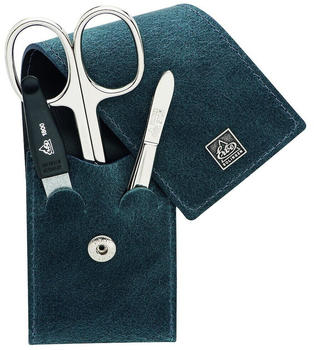 Becker Erbe Velour Manicure-Etui 3-teilig blau
