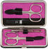 Windrose Merino Manicure Bügeletui 11 cm schwarz/pink