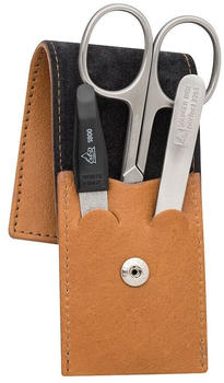 Erbe Solingen Cognac Taschen-Etui 3-teilig braun