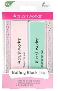 brushworks Pastel Nail Buffing Blocks - 2 Pack