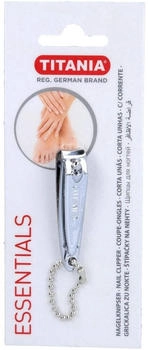 Titania Nagelknipser mit Kette 5,5 cm verchromt Titania Nagelknipser mit Kette 5,5 cm verchromt