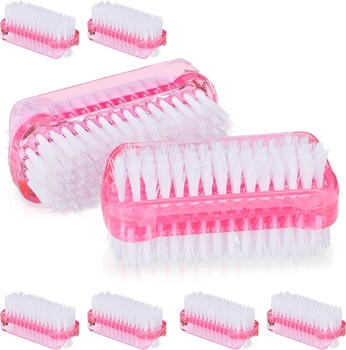 Relaxdays Nagelbürste doppelseitig rosa 8 Stk.