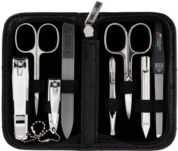 Drei Schwerter Nagelpflegeset Roma Kunst-Leder schwarz (8-tlg.)