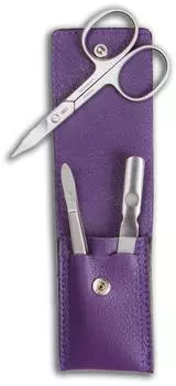Dreiturm Maniküre-Etui Aubergine 3tlg. (670261)