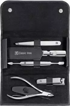 Zwilling ZWILLING 97436-004-0 Druckknopf-Etui Rindleder schwarz (5-tlg.)