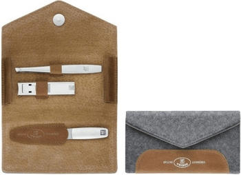 ZWILLING Twinox Spa Druckknopf-Etui aus grauem Filz (3-tlg.)