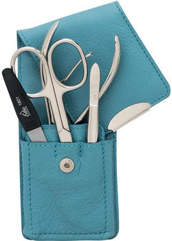 Erbe Solingen Maniküre Leder-Etui meerblau (4-tlg.)
