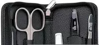 ERBE Manik&uuml;re-Etui "Siena" Lederetui mit Zippverschluss