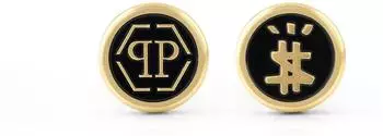 Philipp Plein Hexagon Manschettenknöpfe Edelstahl, IP Gold, Herren (PJ9AA02CU)