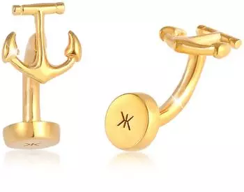 Kuzzoi Manschettenknöpfe Anker-Symbol 925 Silber vergoldet (9070392)