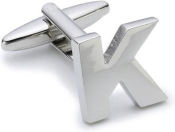 Teroon Unisex-Manschettenknopf Buchstaben Initialen K (608556)