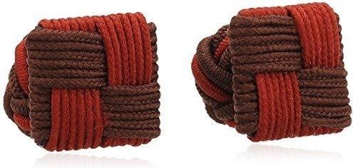 Teroon Unisex-Manschettenknopf Seidenknoten rot bordeaux (610207)
