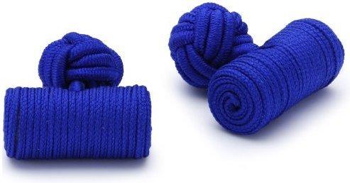 Teroon Unisex-Manschettenknopf Seidenrolle blau (610351)