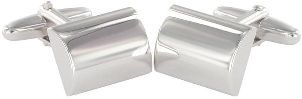 Grom Gravur Manschettenknöpfe Silber konvex (616148)