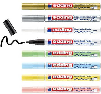 edding Glanzlackmarker 751 Pastell 1-2mm (8 St&uuml;ck)
