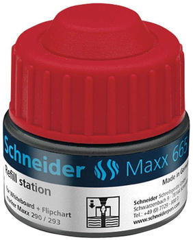 Schneider Maxx 665 f&uuml;r Whiteboard- und Flipchartmarker Refill Station 30ml rot