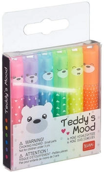 Legami 6er Set Mini-Textmarkern - Teddy&lsquo;s Mood
