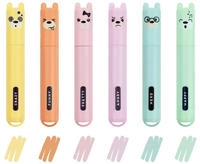 Legami Set mit 6 Mini-Textmarkern - Teddy's Style - Teddyb&auml;r