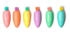 Legami Mini-Textmarker im 6er-Set - Carrate Team