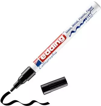 edding Glanzlack-Marker 753 creative 1-2,5mm schwarz (10 Stück)