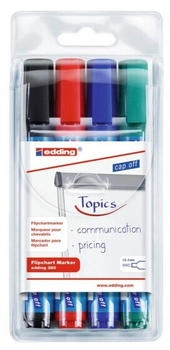 edding Flipchartmarker 380 4-380-4-2 1,5-3mm sortiert (4 Stück)