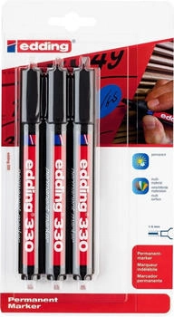 edding Permanentmarker 330 nachf&uuml;llbar 1-5 mm schwarz (3 St&uuml;ck)