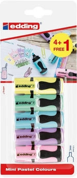 edding Textmarker 7 Mini (5 Stück) Blister Pastellfarben sortiert