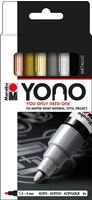 Marabu YONO METALLIC Acrylstifte-Set farbsortiert 1,5 - 3,0 mm, 4 St.