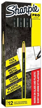Sharpie Peel-Off-Porzellanmarker feine Spitze schwarz 12 Stück (S0305071)