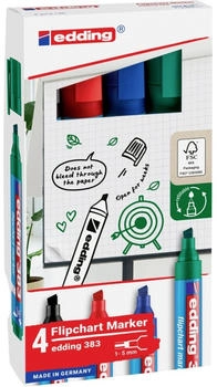 edding Flipchartmarker 383 4-383-4-2 1-5mm sortiert (4 Stück)