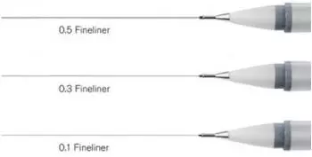 Winsor & Newton Fineliner Pigment Liner Grau 0,1mm (7001039)