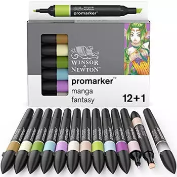 Winsor & Newton ProMarker Manga Fantasy Marker-Set 12+1 (0290142)