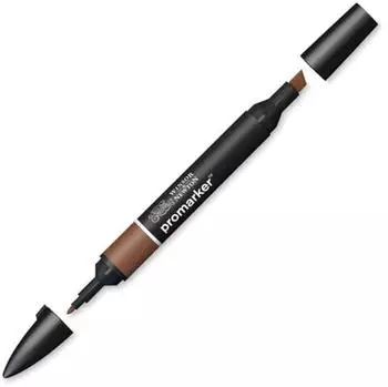 Winsor & Newton ProMarker Layoutmarker, 2 Spitzen Fein & Breit, Schokolade (0203632)
