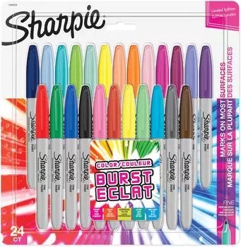 Sharpie Color Burst Permanentmarker Fein, 24er-Set (1956292)