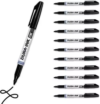 Markal Dura-Ink 15 Permanentmarker Feine Spitze, Schwarz (96023)