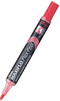Pentel Maxiflo Flex-Feel Whiteboard-Marker, rot, 2.0&ndash;5.0mm (MWL5SBF-BX)