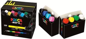 Posca MOP'R PCM-22 Pigmentmarker, Rundspitze XXL, 8er-Set (PCM228C)