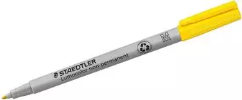 Staedtler Lumocolor non-permanent Folienstift, gelb, Rundspitze M 1,0mm (315-1)