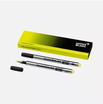 Montblanc Textmarker-Ersatzmine Document Luminous Yellow, gelb, 2 Stk. (128252)