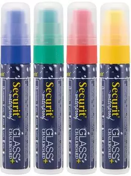 Securit SMA820-V4 Kreidemarker wasserfest, 7-15mm, 4er-Set (Securit_SMA820-V4-4)