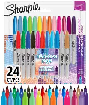 Sharpie Permanent Fine Electro Pop Marker, mehrfarbig, 24er-Blister (1940862)