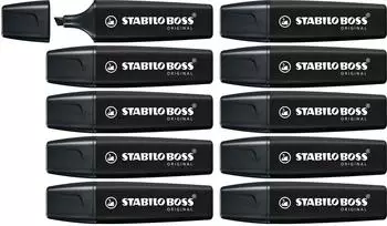 STABILO BOSS ORIGINAL Textmarker schwarz, 10er-Set (70/46)