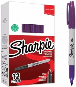 Sharpie Permanent Marker, Rundspitze, fein, lila, 12er-Pack (2229134)