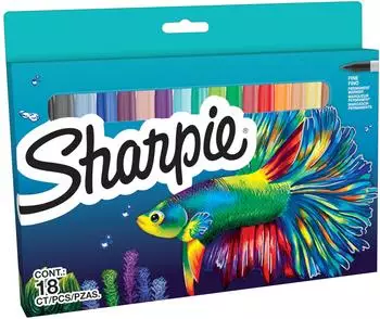 Sharpie Permanentmarker Fine "Fish" 6er-Pack (2201230)