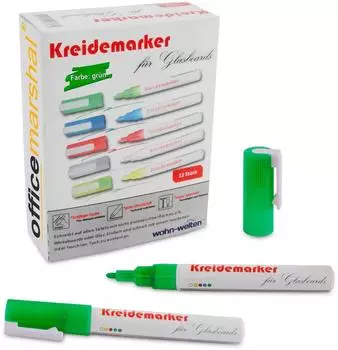 Floordirekt Kreidemarker, gr&uuml;n, 12er-Set (fd-13213)