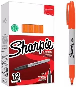 Sharpie Permanent Marker, Rundspitze, orange, 12er-Pack (2229135)