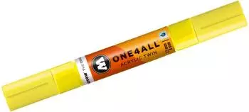 MOLOTOW One4All Acrylic Twin Marker 1,5mm/4mm, neongelb fluoreszierend, 3er-Pack (MO227429)