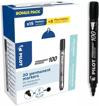 Pilot Permanent-Marker SCA-100 XXL-Pack 20 Stück sortiert (XXL-SCA-100-B)